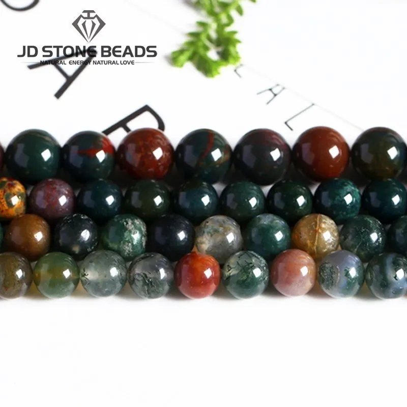 Natural Stone Indian Agate Beads Round Loose Spacer Beads Faceted Indian Onyx For Jewelry Making Diy Bracelet Necklace Accessory