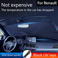 Car Windshield Sunshade Umbrella Protector Parasol Tools For Renault Megane 2 3 4 Twingo Clio Talisman Captur Trafic Kwid Scenic
