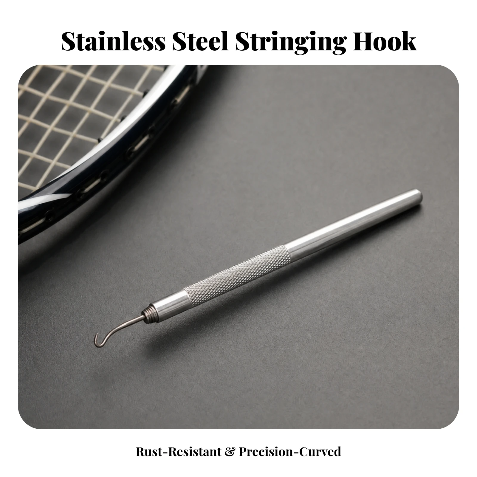 Threading Hook Ergonomic Stringing Awl Tool Portable for Home Workshops