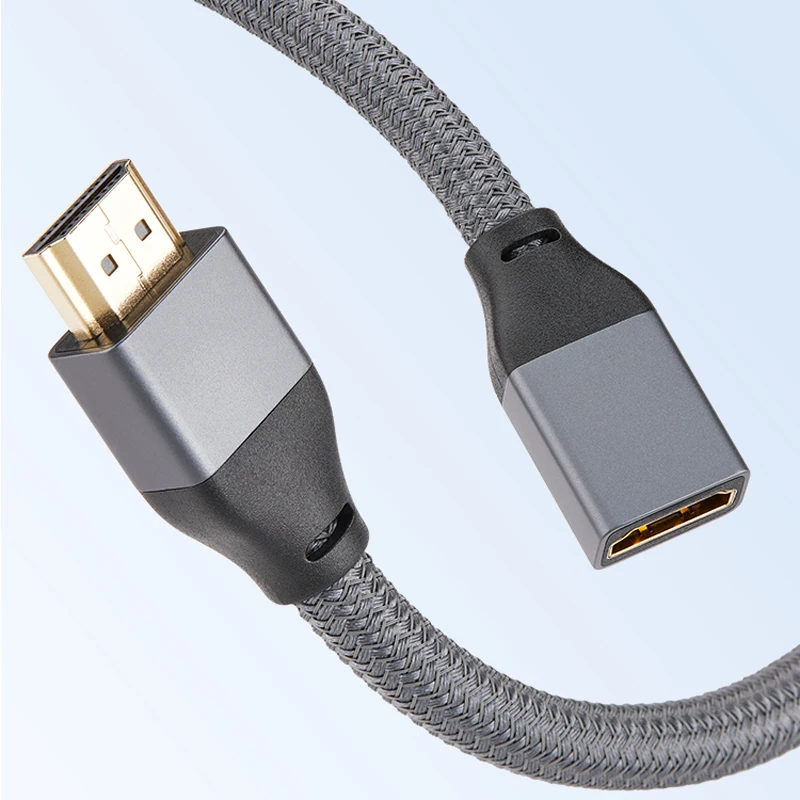 HDMI2.1 HD Data Cable 8K@60Hz HDMI Extender Cable Female to Male Adapter Pure Copper Connector For Computer, TV, Projection