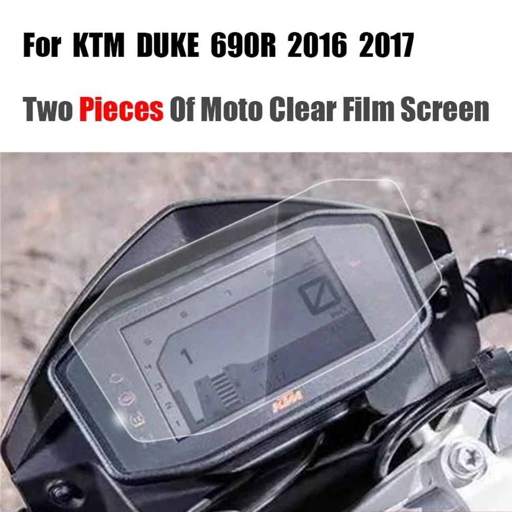 Motorcycle Transparent Crystal TPU Cluster Scratch Film Speedometers Screen Protector For KTM DUKE 690 R 2016-2017