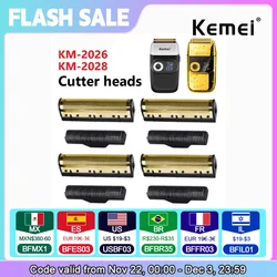 Kemei Original Electric Shavers Blades Golden Foil Knife Net and Cutter Head Suitable for KM-2026 KM-2028 Floating Razor