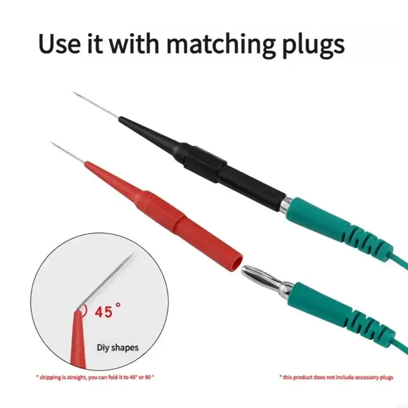 Extremely Fine Automotive Diagnostic Tool Pair Strong Multimeter Test Leads Set 4mm Plugs For Wire Insulation Piercing