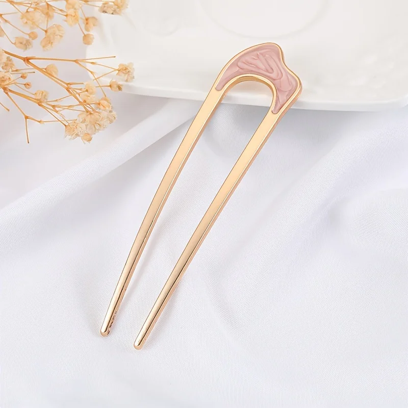 3pcs French Style U-shaped Hair Forks Vintage Hairpins Updo Bun Hair Accessories For Women Female image 5