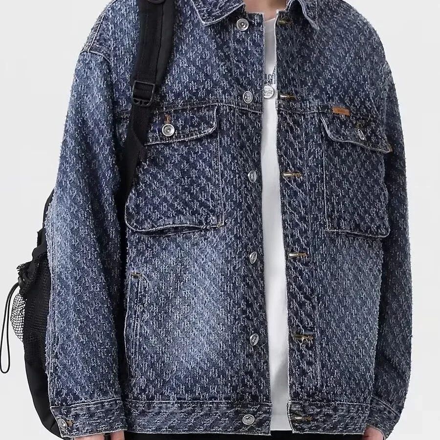 LIBIELIY Stylish And Niche Denim Jackets For Men With A Sense Of Luxury, Handsome And Bad-boy Style, Retro High Street Jackets.
