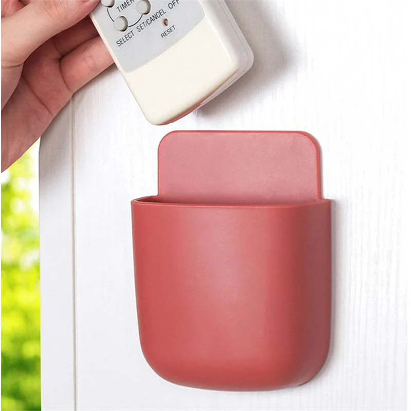 Wall-Mounted Remote Control Tv Air Conditioner Remote Control Panel Storage Box Bedroom Bedside Mobile Phone Charging Stand