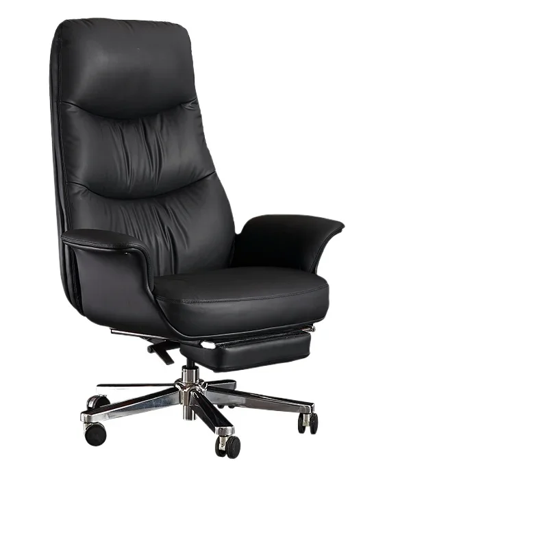 

1 Leather office chair Computer home reclining office chair Comfortable sedentary rotating chair