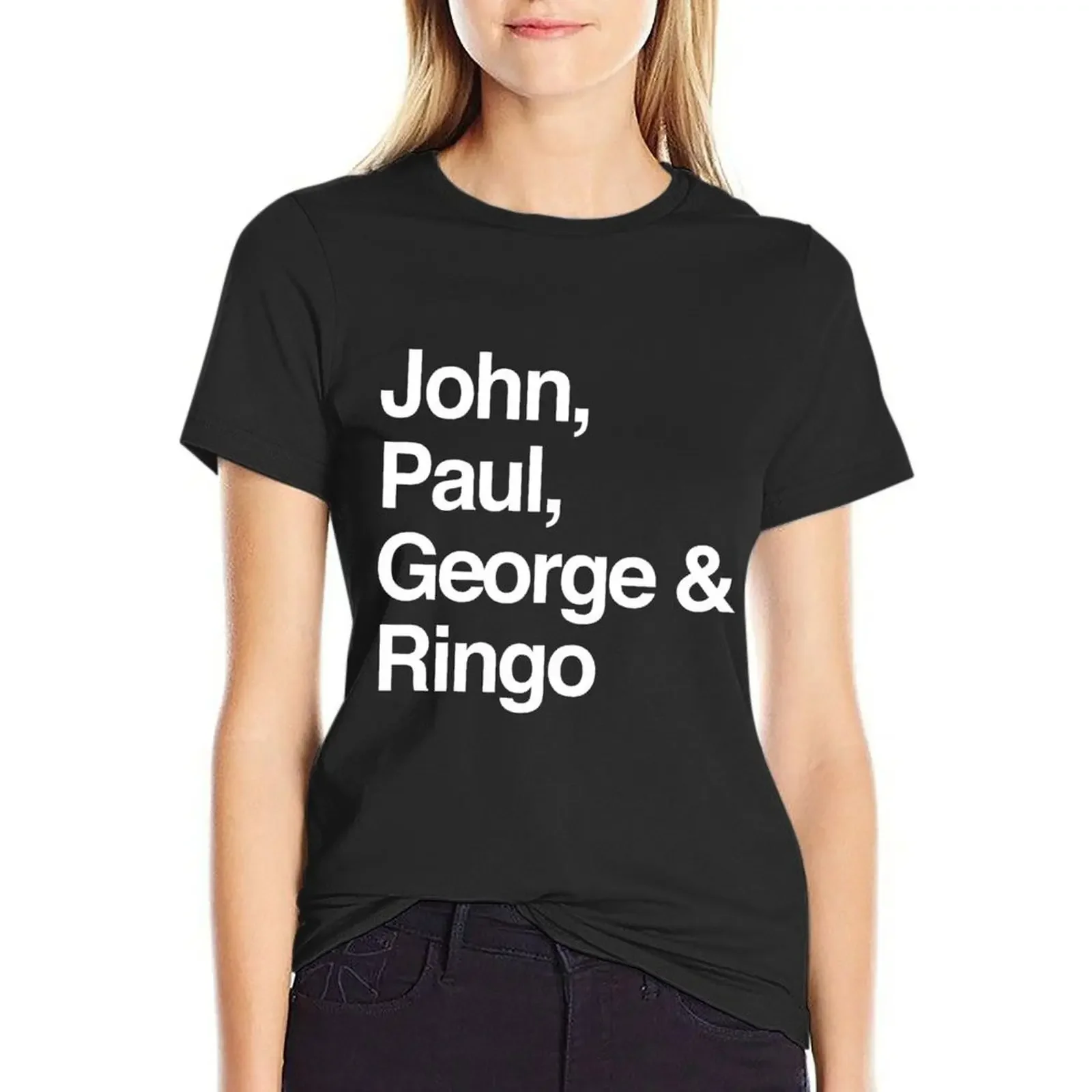 John, Paul, George & Ringo T-Shirt oversized kawaii clothes tops aesthetic clothes Woman clothes