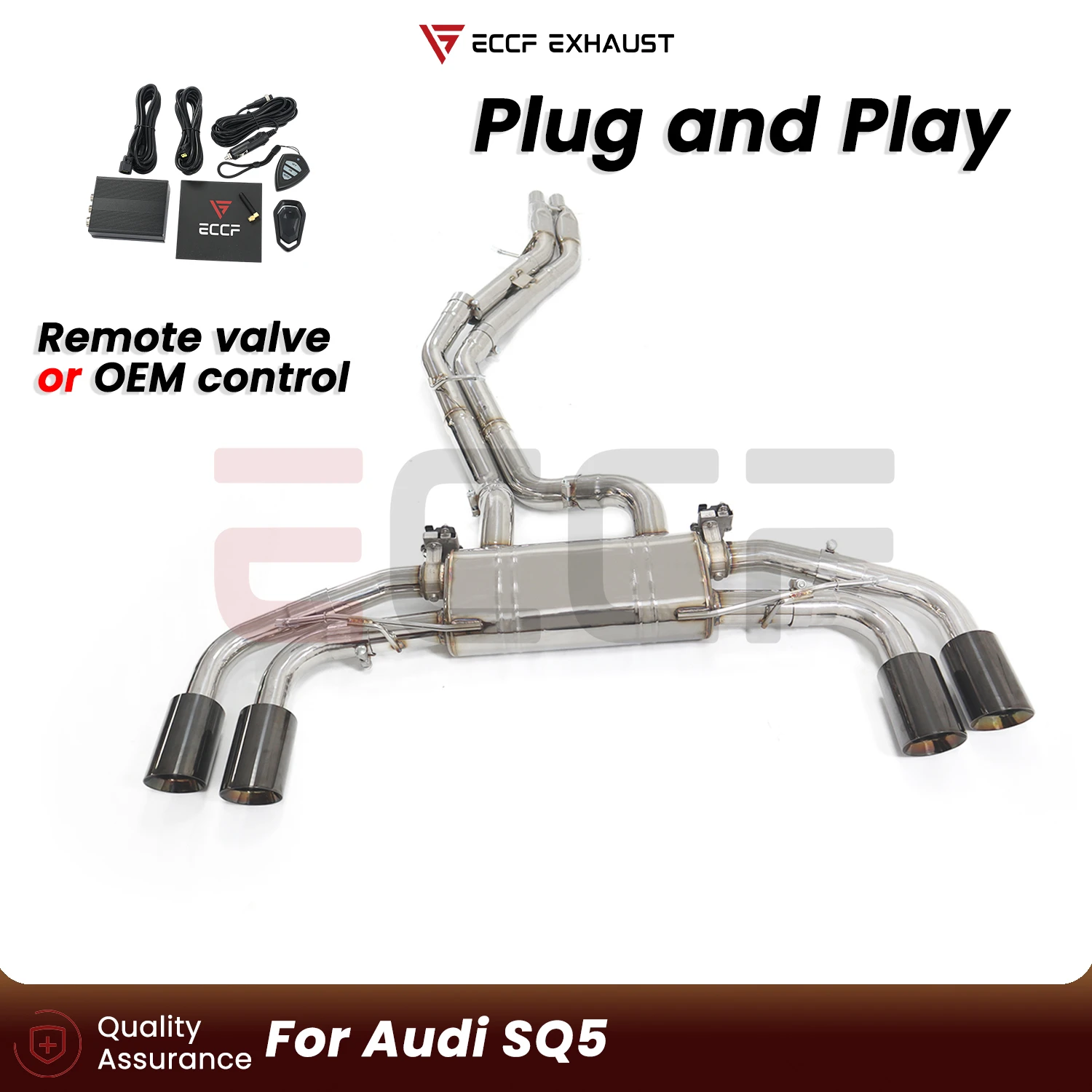 

Sporty Stainless steel Catback exhaust system FOR Audi SQ5 Aggressive Exhaust Sound Plug and Play Performance Upgrade