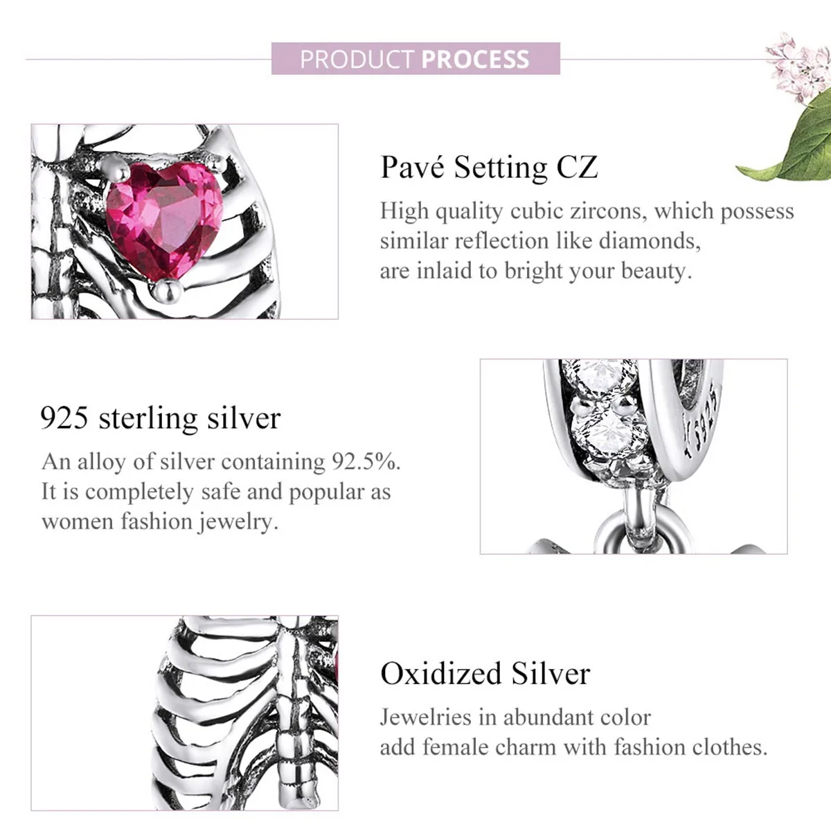 Silver DIY Pendant Charm Fashion Metal Charms Jewelry Making Pendants Pure Silver Accessories Necklace Bracelet Earrings Project