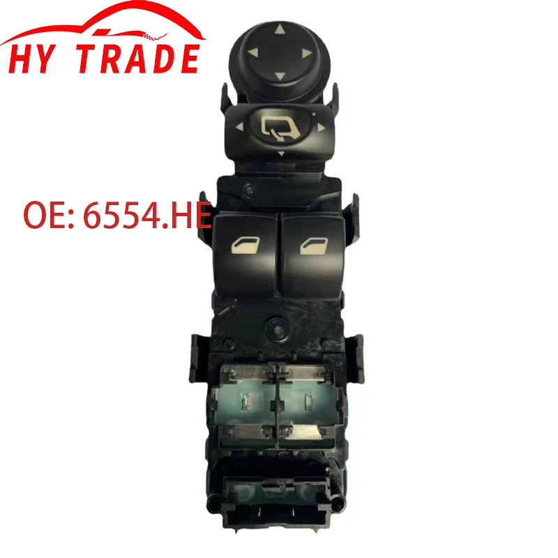 6554.HE Car Window Regulator Control Master Switch With Folding For 2004 2005 2006 2007 2008 2009-2011 Citroen C4 6554HE