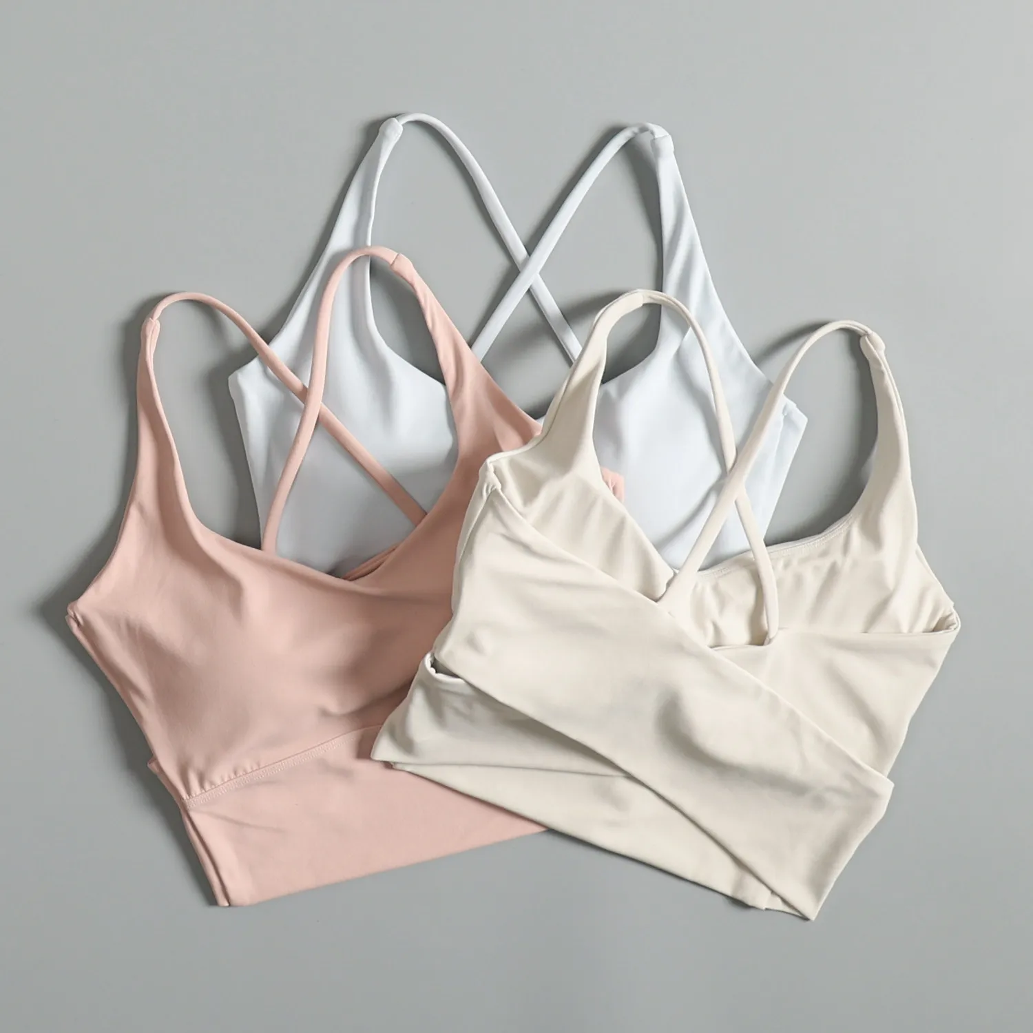 One-piece sports bra for women summer shock-proof push-up running fitness back bra outer wear Pilates yoga vest