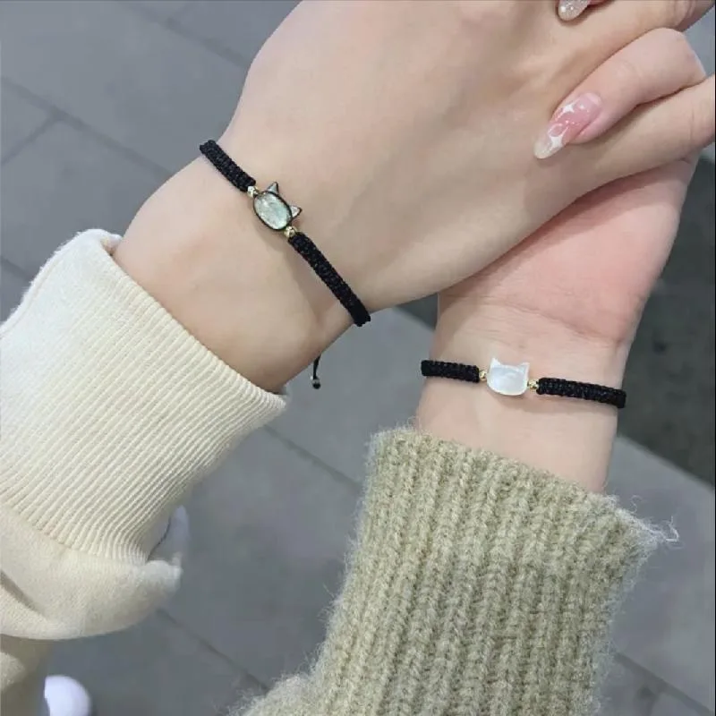 Fashion New Summer Super Cute Cat Bracelet For Men And Women Couple Versatile Temperament Jewelry Gift