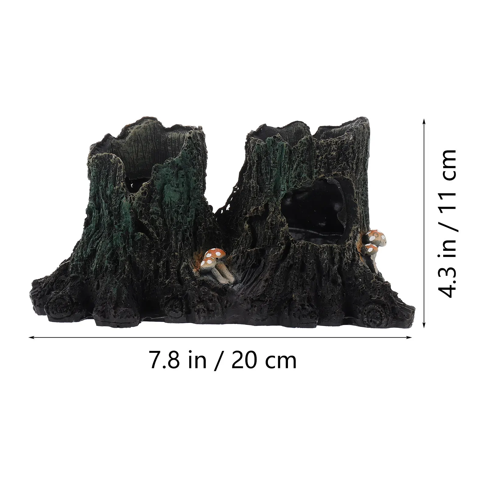 Reptile Shelter Resin Thick Hiding Place for Turtle Lizard Spider Gecko Rest Nest Reptile Hideout Climbing Spider Hiding Place