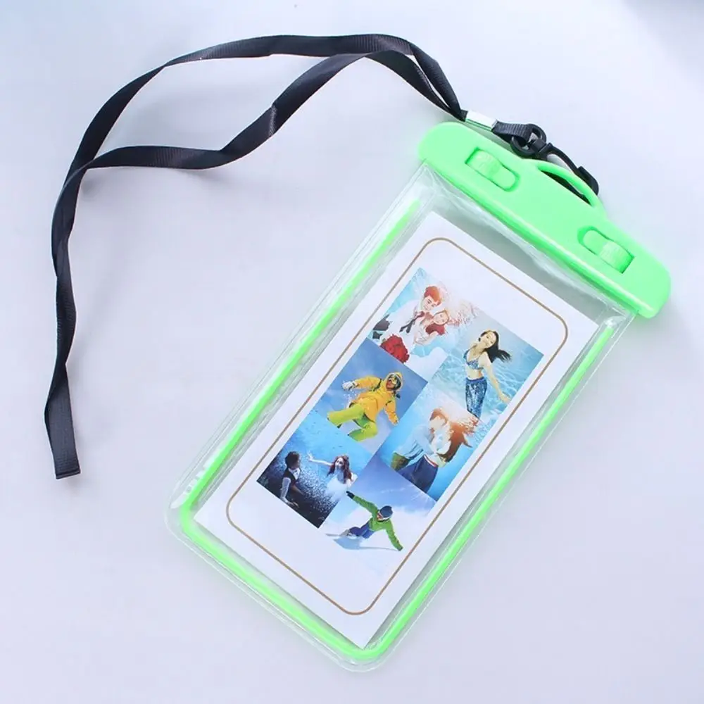 Waterproof Luminous Phone Case Portable Transparent PVC Underwater Photography Smartphone Pouch Touch Screen Swimming Bag