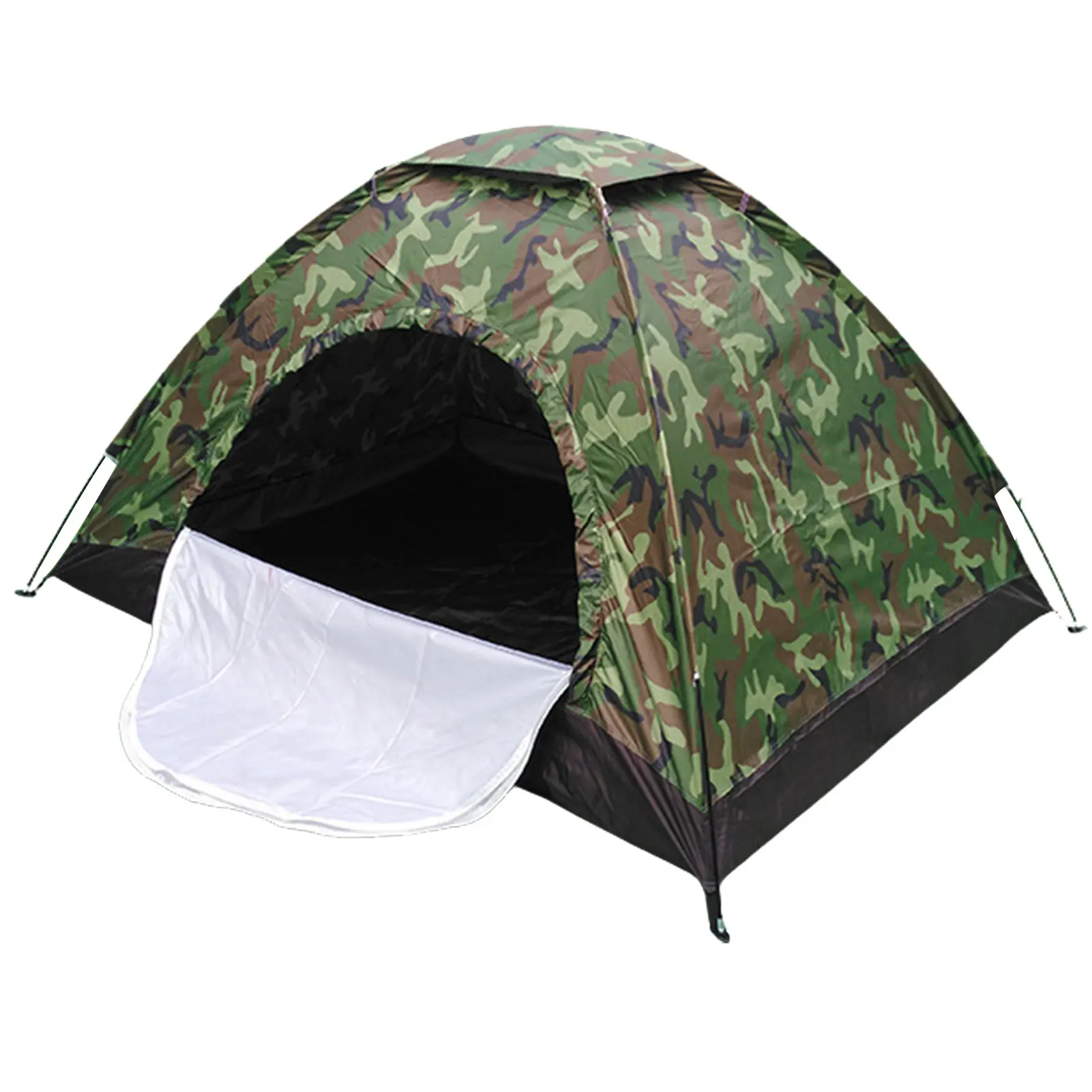 Single-Layer Camping Camouflage Tent Outdoor Easy Setup Manual Family Travel Tent Lightweight Camping Tent For Outdoors