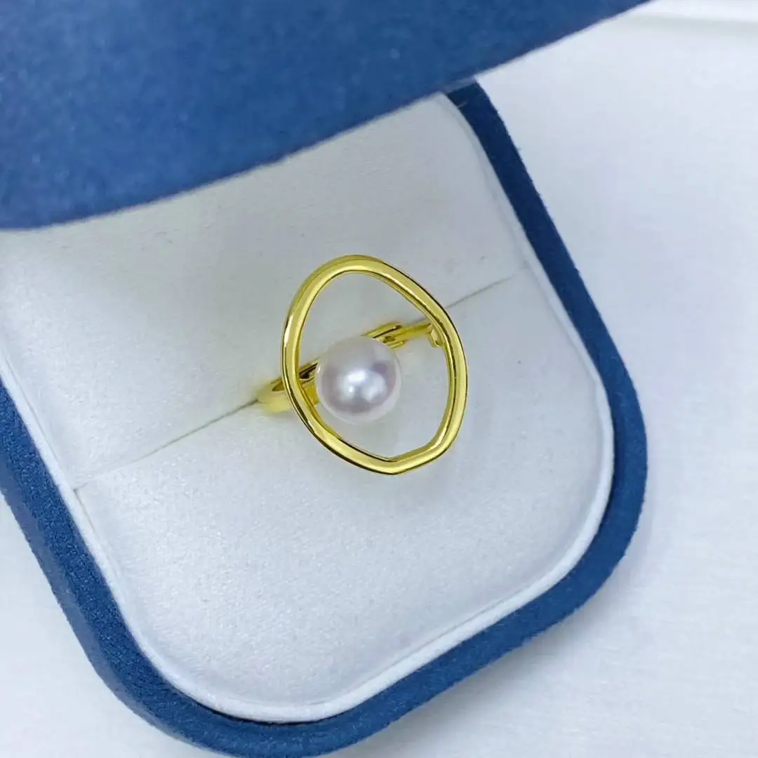 

Регулируемое кольцо из стерлингового серебра S925, настройки, фурнитура, крепления, аксессуары, детали, фитинги для жемчуга 11-12 мм, 5 шт./лот