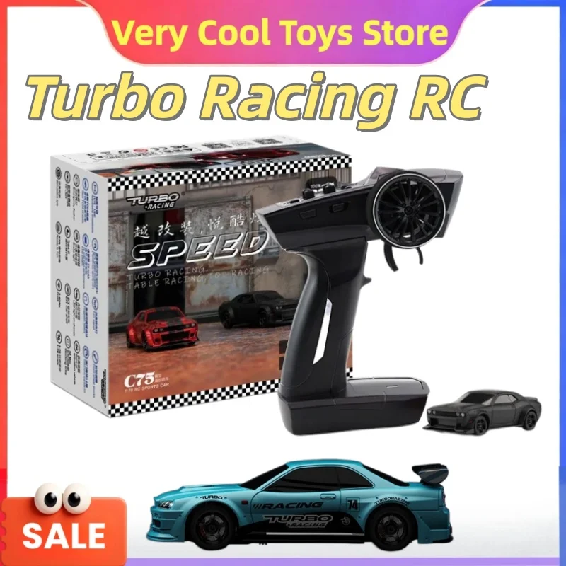 New RC 1:76 Turbo Racing C71 C72 C73 C74 C75 Remote Control Car Miniature Professional Racing Model Suitable Tabletop Drifting