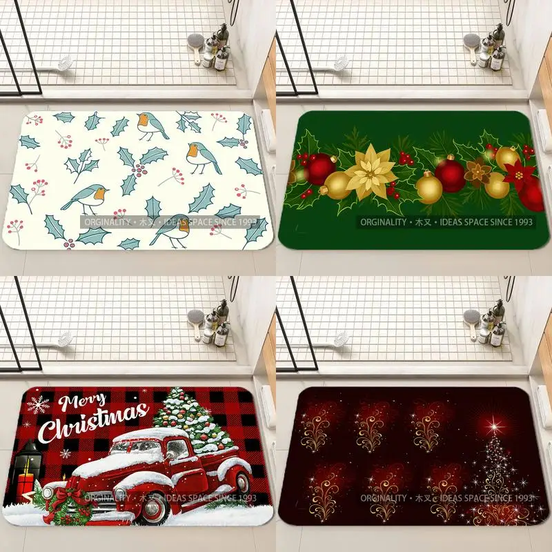 

Bird & Holly Pattern Mat Living Room Decoration Home Sofa Non-Slip Carpet Study Bedroom Tatami Children'S Soft Floor Mat