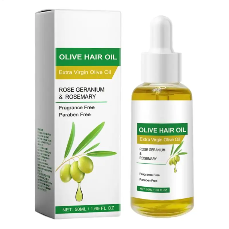 Olive Smooth Hair Oil 50ml Hair Care Repair Oil Natural Hair Scalp Smooth Oil Keep Hair Nourishing For Split Ends Dry Hair