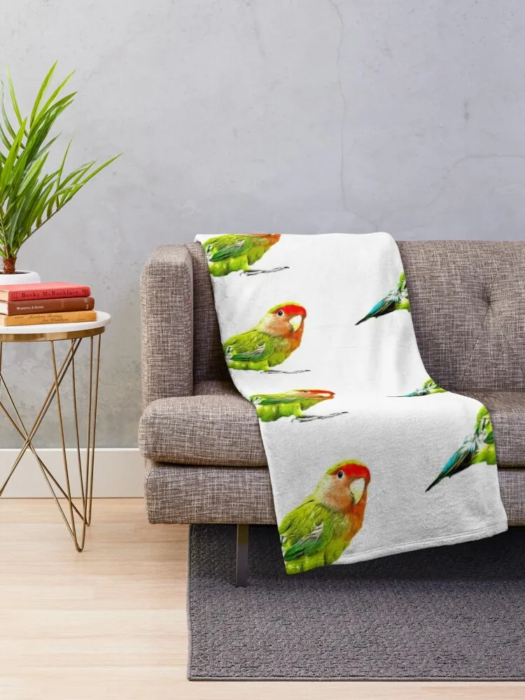 Love Birds Peachface Lovebird Throw Blanket Comforter Blanket