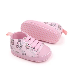 Zapatos de cuna para bebés, niños y niñas, zapatillas con estampado de dibujos animados, zapatillas antideslizantes para primeros pasos de 0 a 18M