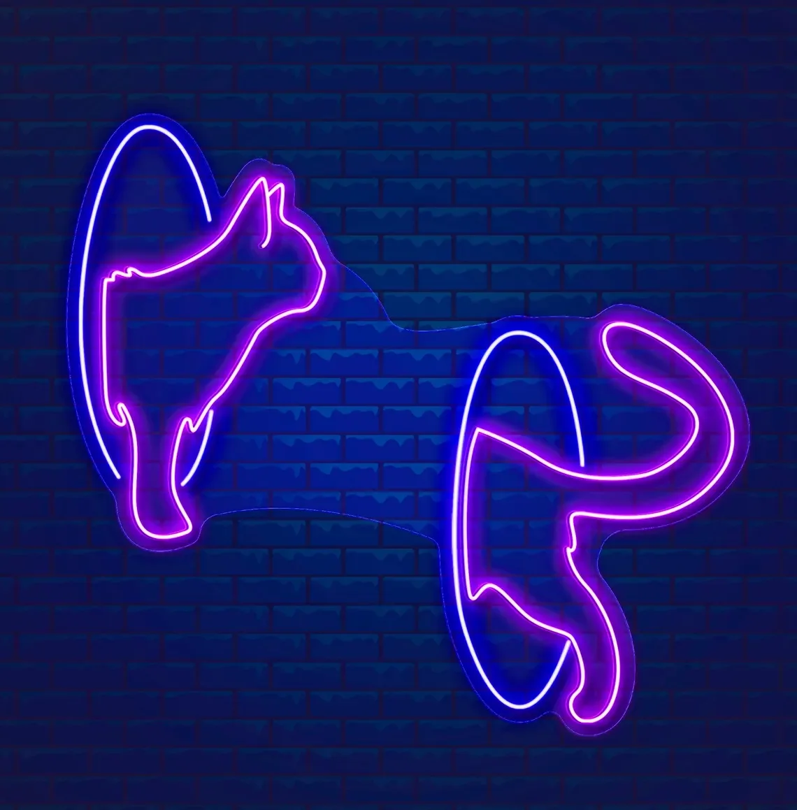 Cat Neon Sign Cute Cat Neon Wall Decor Pet Shop Art Decor Bar Club Bedroom Decor Gifts for Cat Lovers