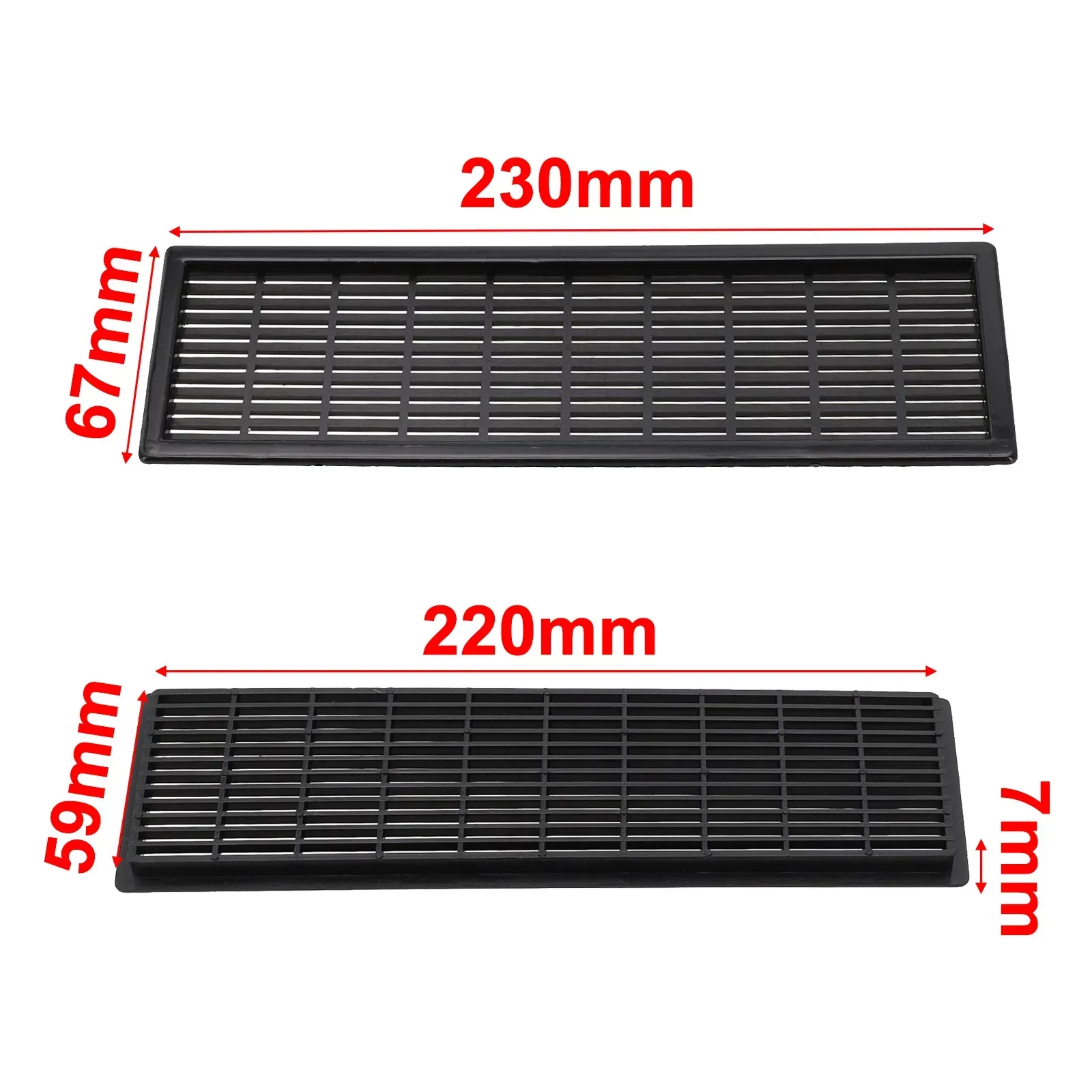 Copertura Griglia di ventilazione Presa d'aria Chiudi spazi Maglia Foro rettangolare Porte da bagno argento/nero Nuovo di zecca