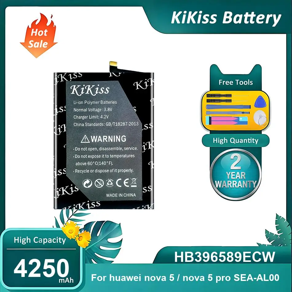 

KiKiss Battery For huawei nova 5 nova5 pro nova 5 pro SEA-AL00,HB396589ECW,4250mAh