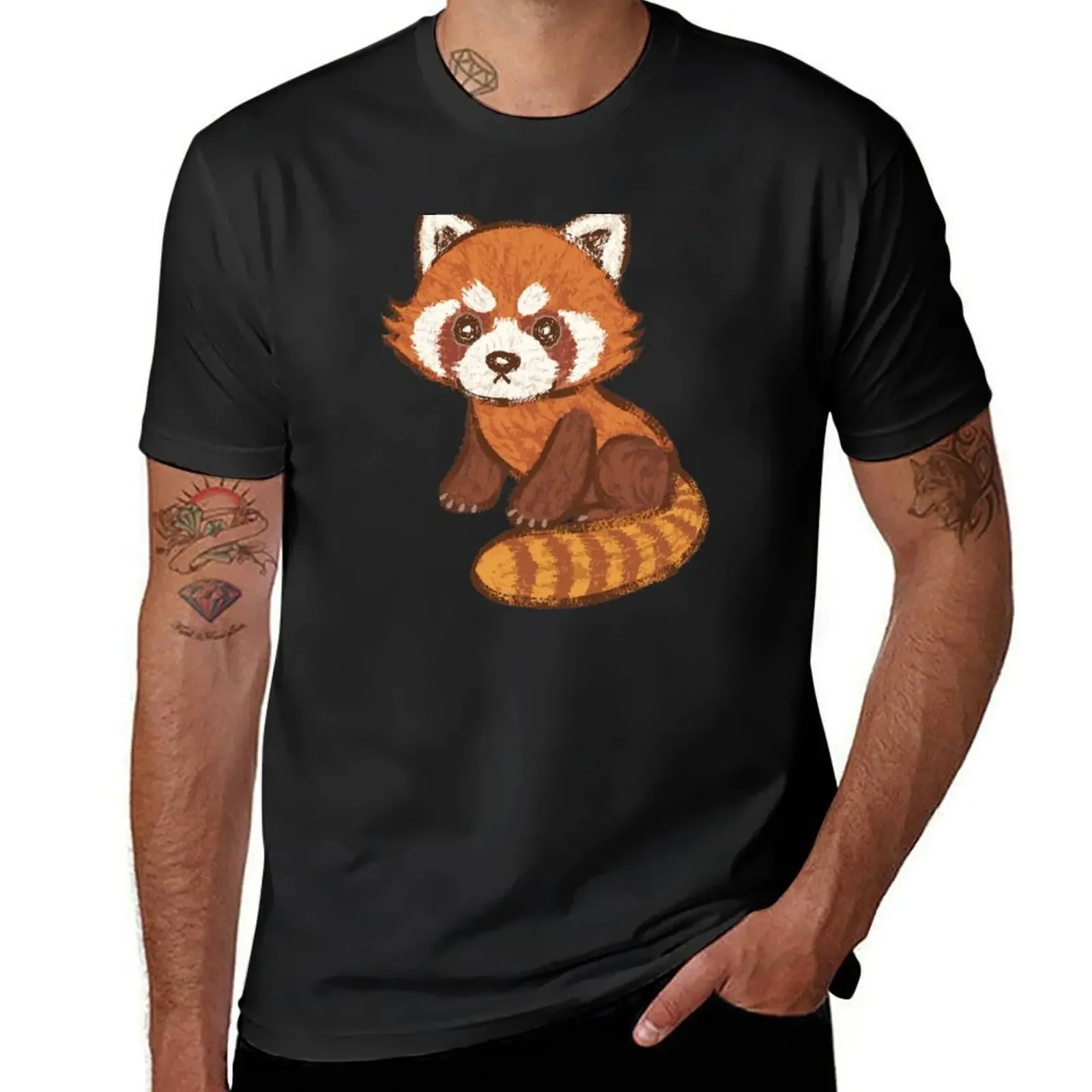 

Red Panda T-Shirt anime t shirts luxury clothing labubu shirts graphic tee Clothing fruit of the loom mens t shirts