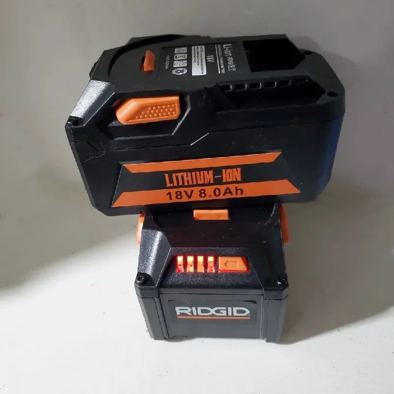 

100%Original 18V 8Ah for AEG for RIDGID R840084 AC840084 TSTL1830R Electric Nailing Machine Percussion Drill Power Tool Battery