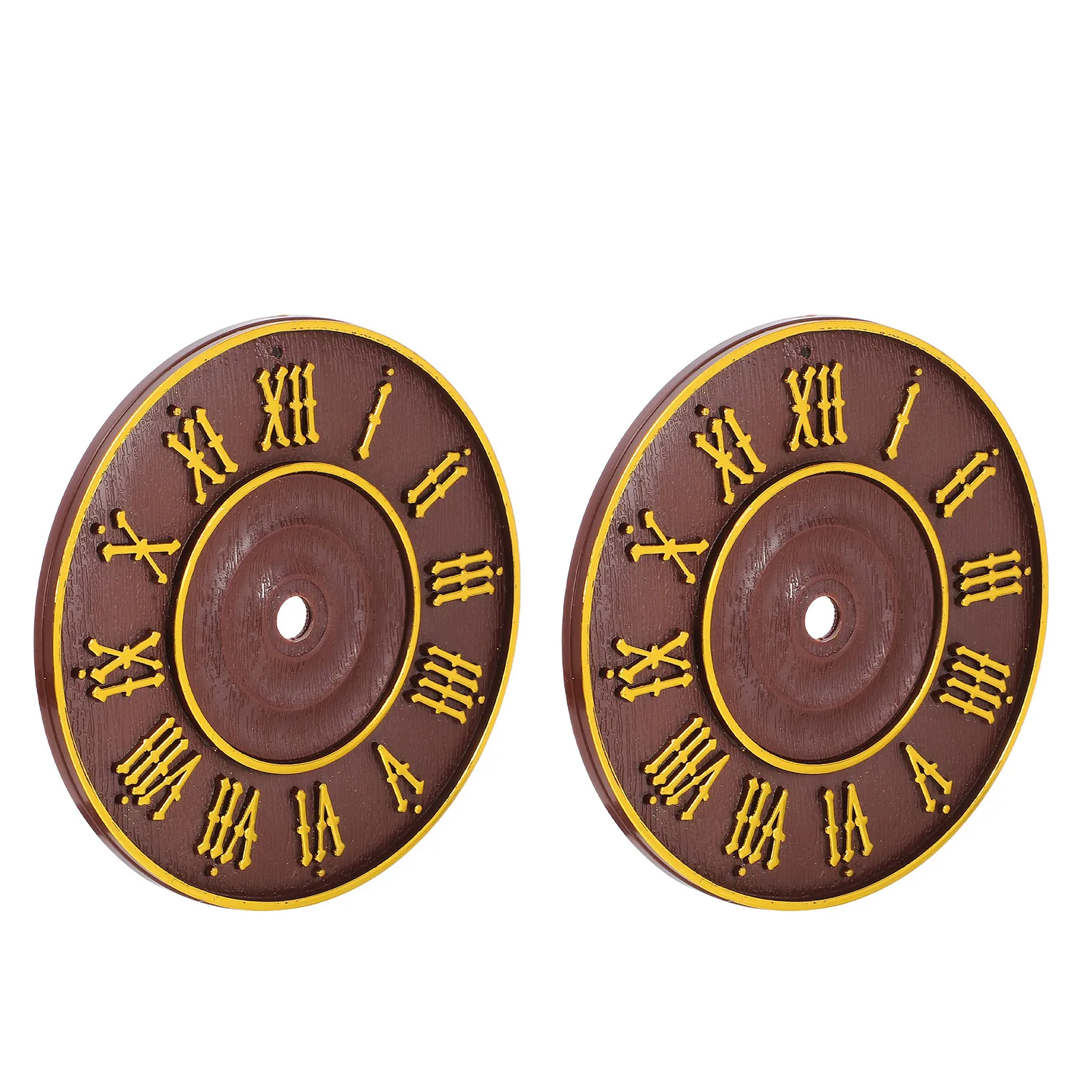 2Pcs Cuckoo Clock Dial Replacement 5.4 Inch Round Clock Face Roman Numerals DIY Repair Parts for Wall Living Room Bedroom