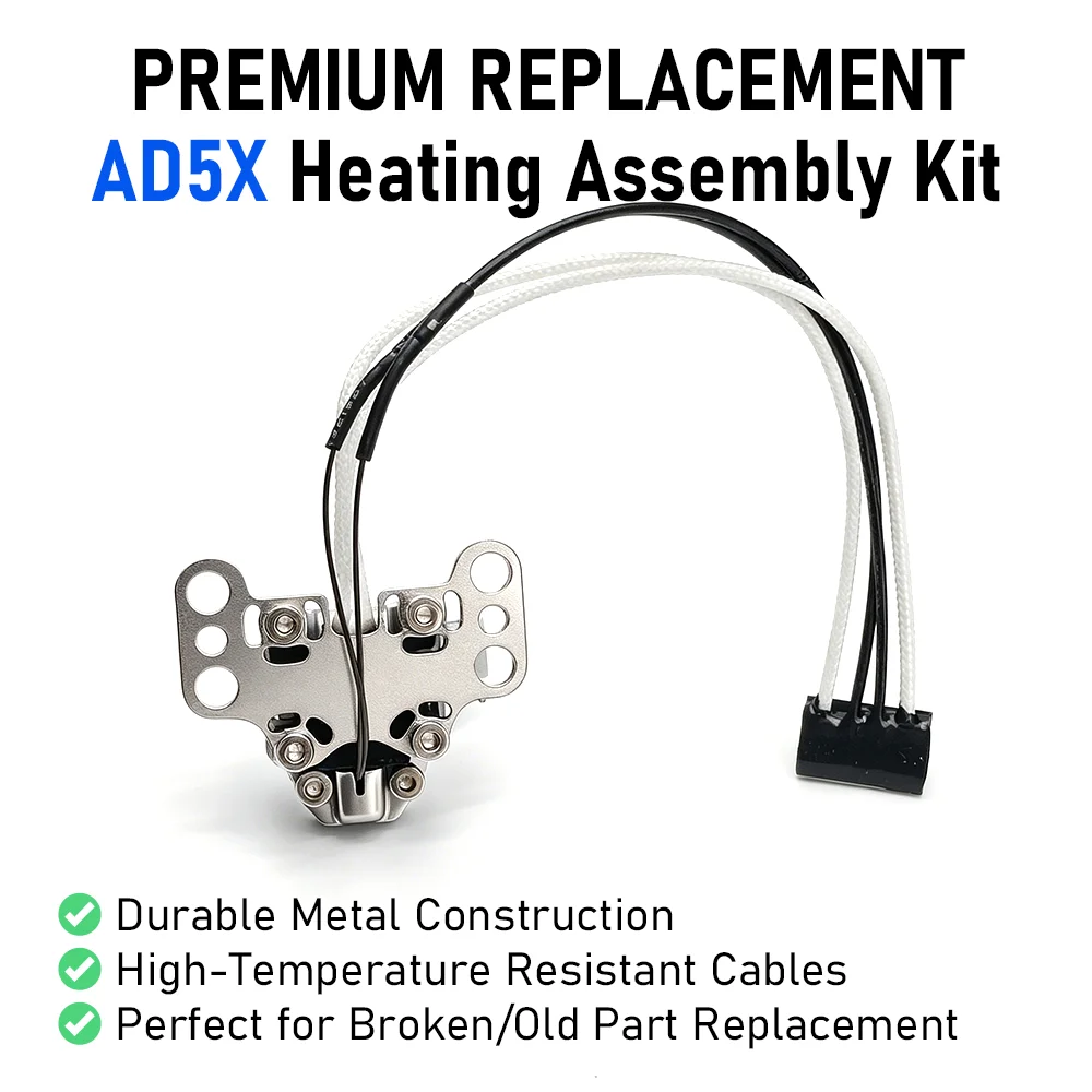 AD5X Hotend Heating Component for Flashforge AD5X Heating Assembly Kit with Heater Cartridge Thermistor Temperature Sensor