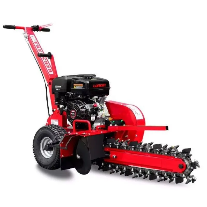TR15 Maxpower Petrol Engine Walk Behind Self Propelled Diesel Mini Chain Trencher Machine