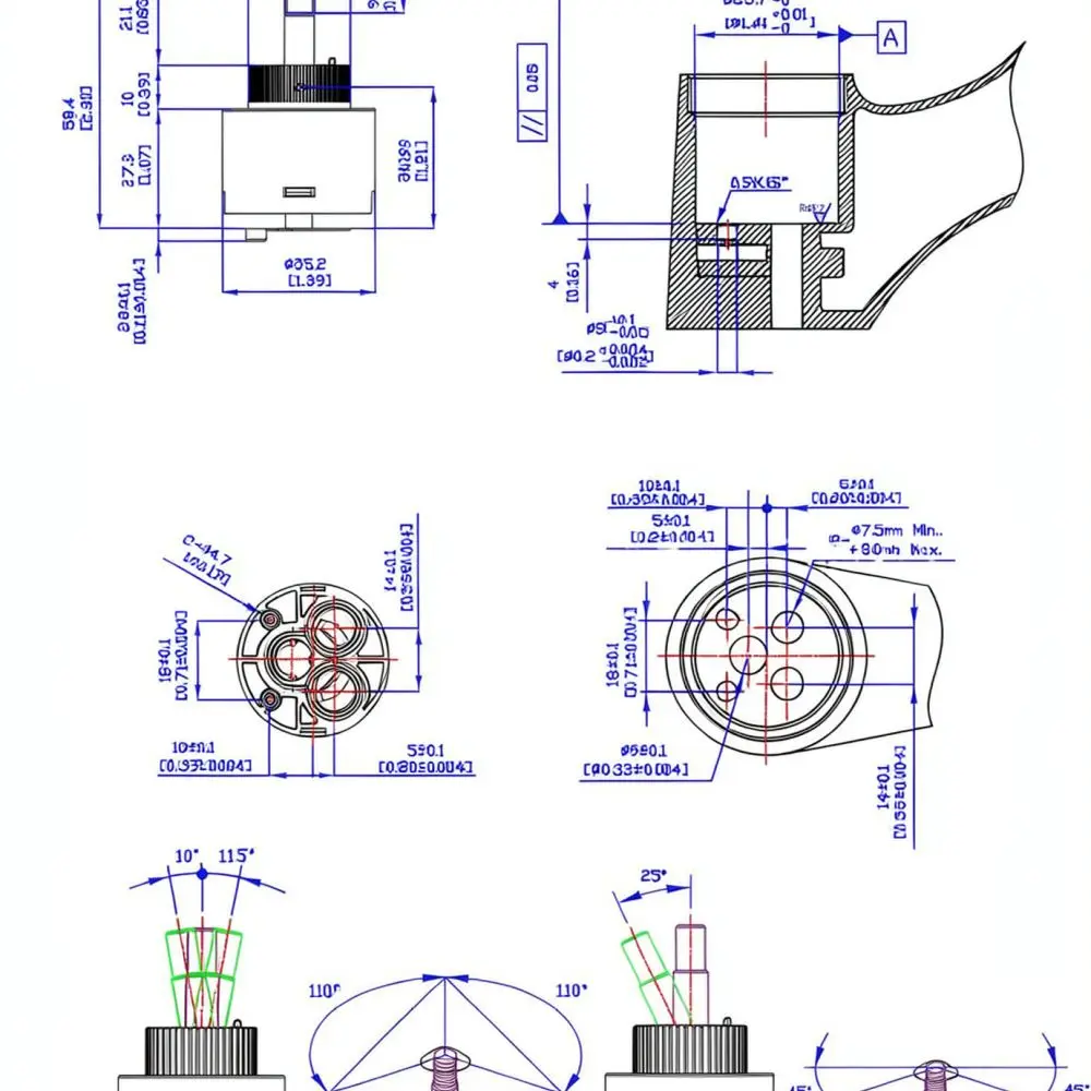 Pressure Balance Replacement For For Hain Yo Faucet Valve Repair ABS Material Bathroom Plumbing Part 35mm Core
