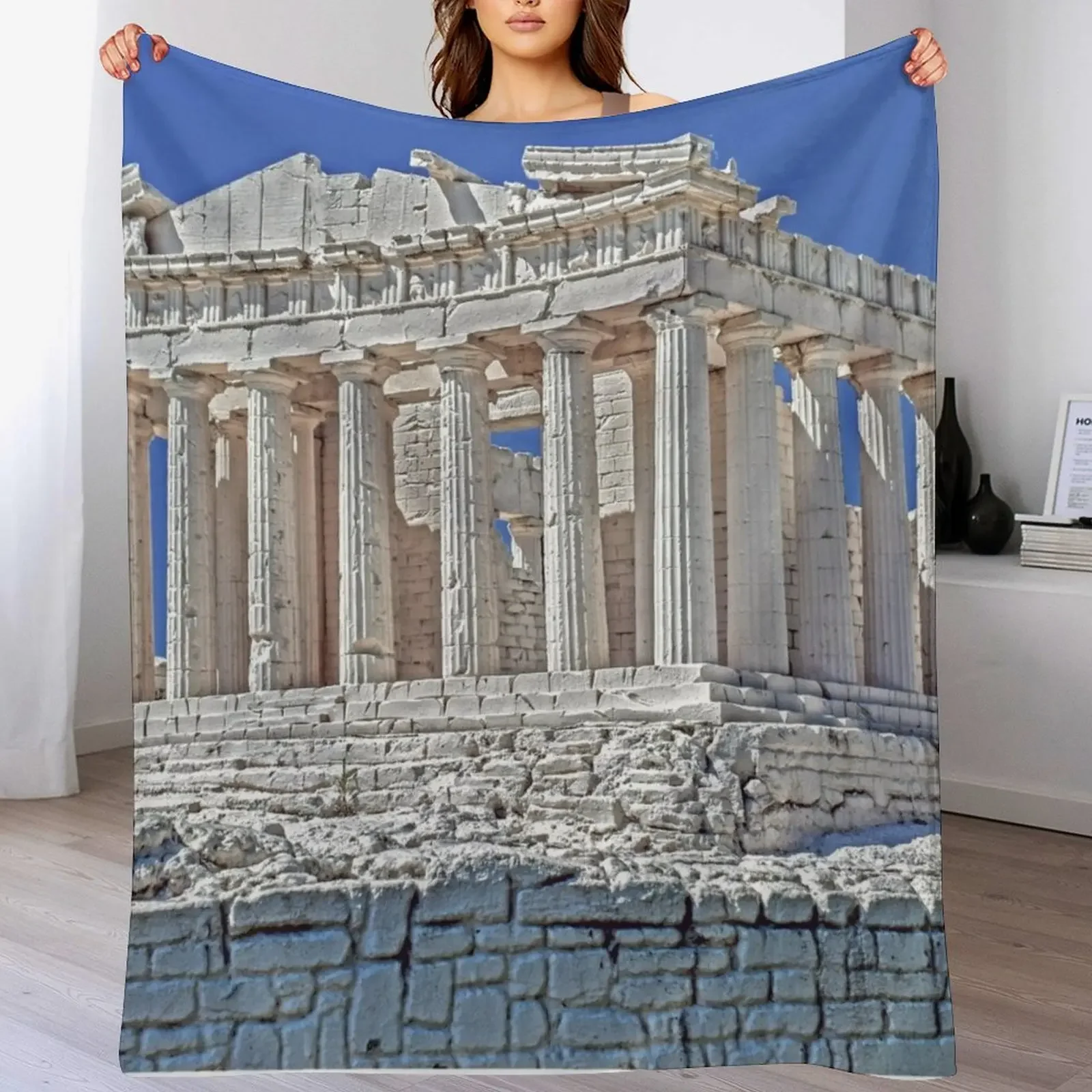 Acropolis Athens BY CALLISC Throw Blanket Summer Beddings Bed Blankets