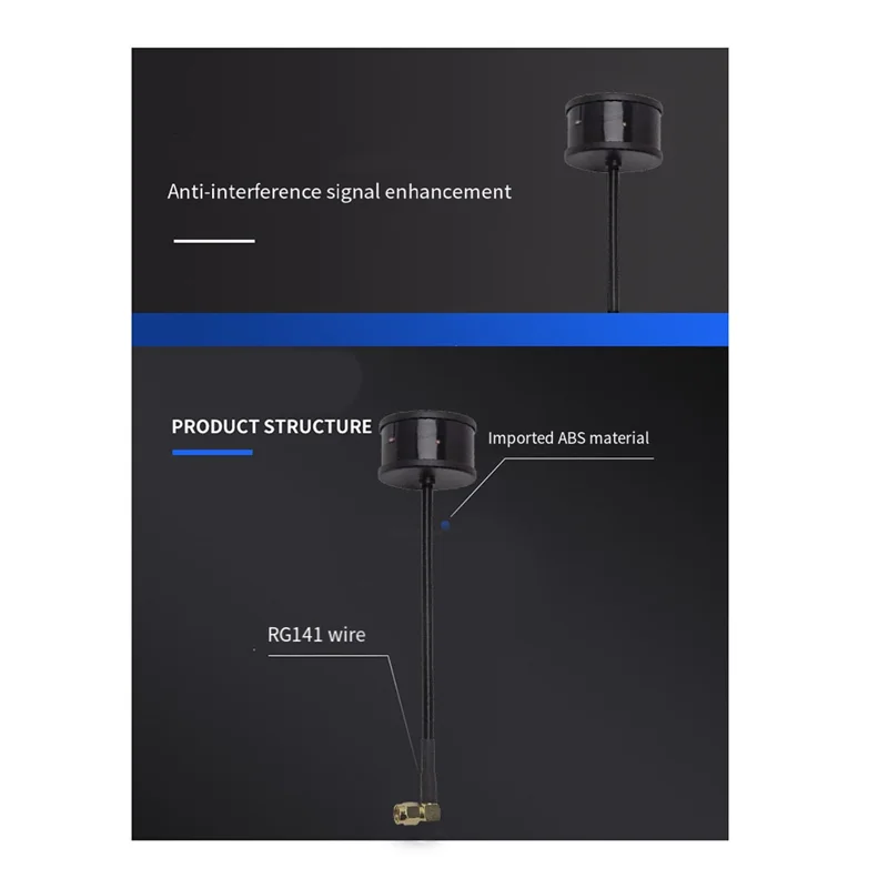 B44C 1.2G SMA VTX 안테나 커넥터 교체 버섯 안테나 1.2G 고이득 원형 편광 옴니 90 °