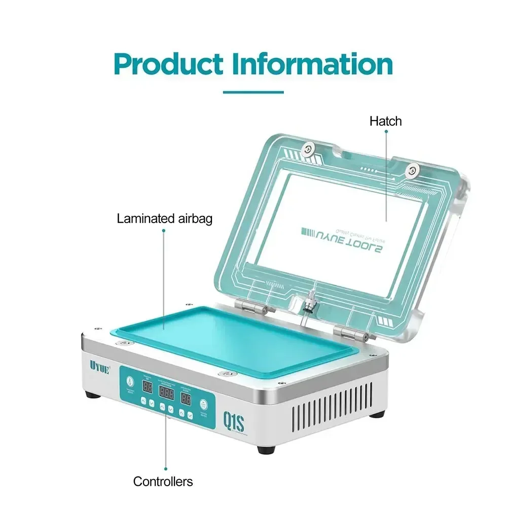 UYUE Q1S 9Inch Lamination Machine Built In Pump And Air Compressor For Phone Curved/Flat LCD Screen Screen Replacement Repair