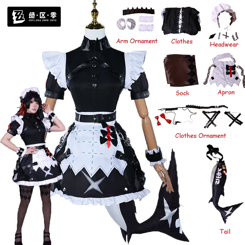 

Zenless Zone Zero Ellen Joe Cosplay Costume Lolita Dress Uniform Suit Hallowen Party Carnival Role Play Clothes for Adult Women