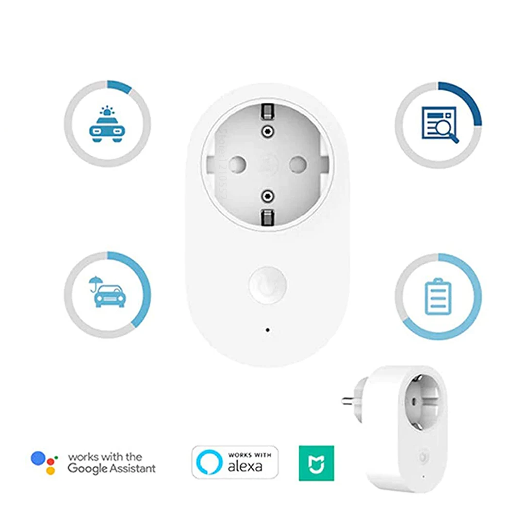 Smart Plug 16A EU WiFi Socket Wireless Power Adapter Works with Mi Home App Smart Remote Control