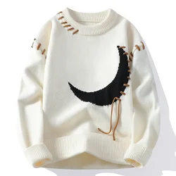 2025 Korean Style Men Women Sweater Knitted Trendy Youth Student Style Knitwear Top Casual Warm Crew Neck Knitted Pullover 4XL-M