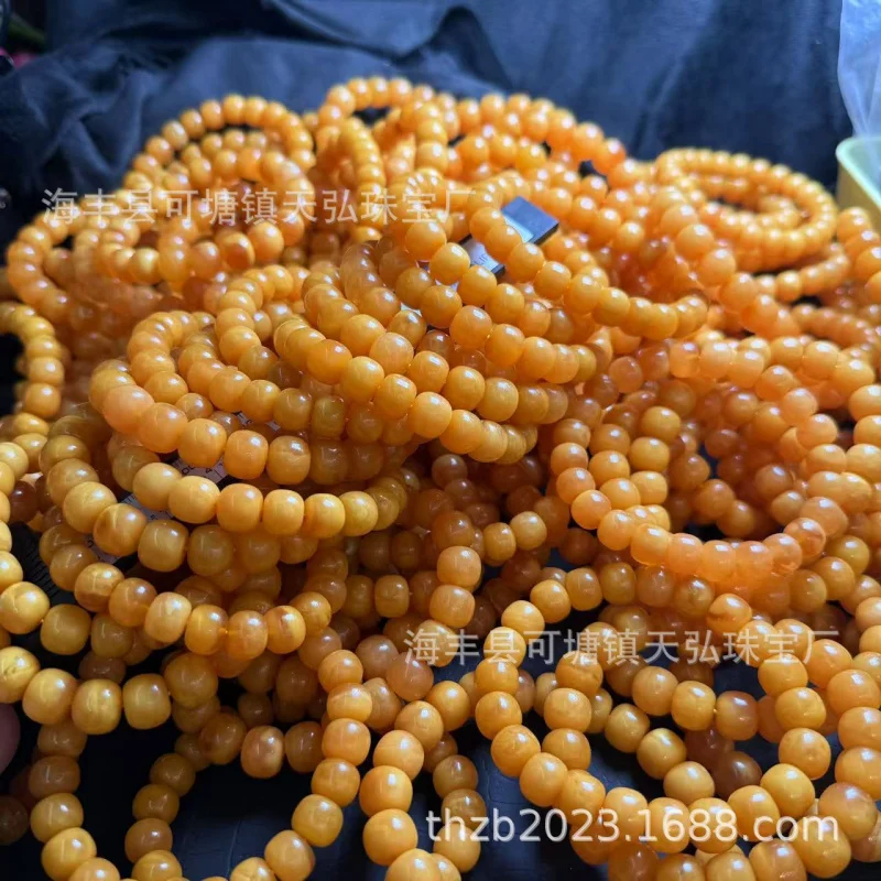 Natural Wax Old- Bead Bracelet Amber Jewelry Ethnic Style Fashion Versatile