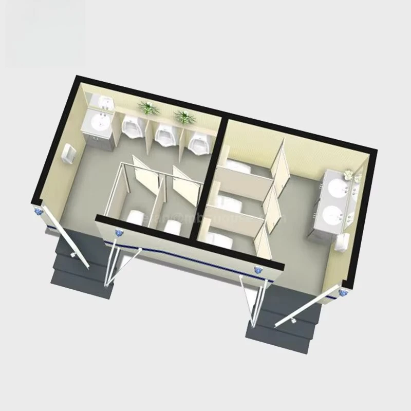 China Supplier Weizhengheng Flat Pack Prefab Shower House Movable Portable Restroom Toilets Cabin For Sale