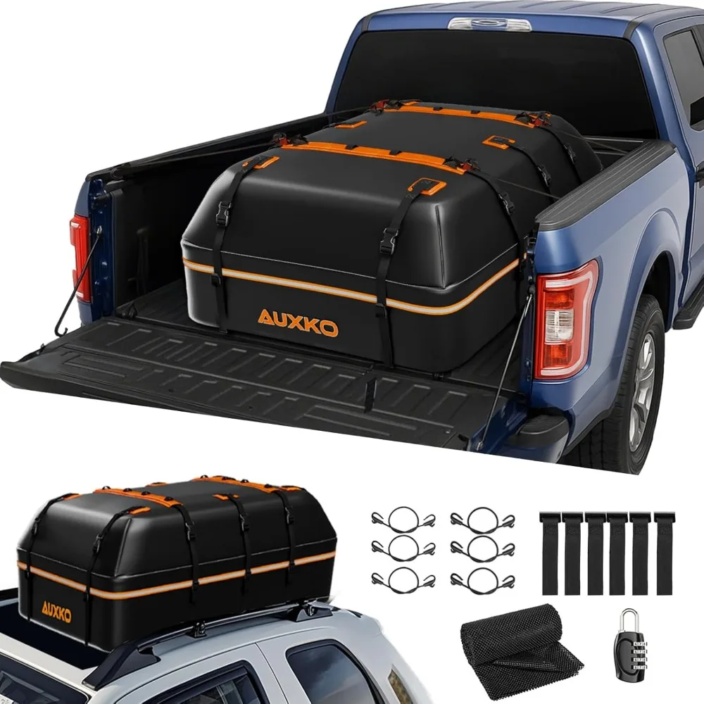 

15 Cu.Ft Waterproof Foldable Rooftop Cargo Bag for Cars/SUVs/Trucks, with Reflective Strip & Lock