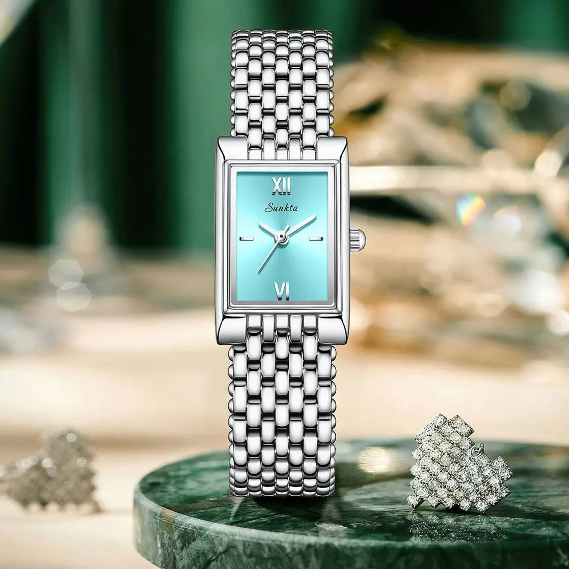

Женские часы SUNKTA 2026: Элегантные водонепроницаемые ультратонкие ретро-часы для женщин, кварцевые, люксовые, повседневные, модные