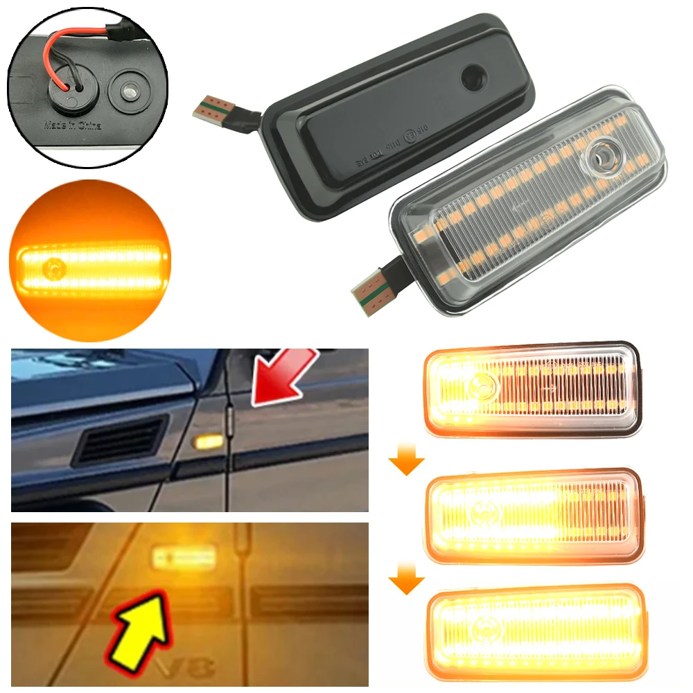 2Pcs Sequential Blinker Lamp Side Marker Light For Mercedes Benz G-Class W460 W463 W461 G500 G550 G55 G63 G65 Turn Signal Lights