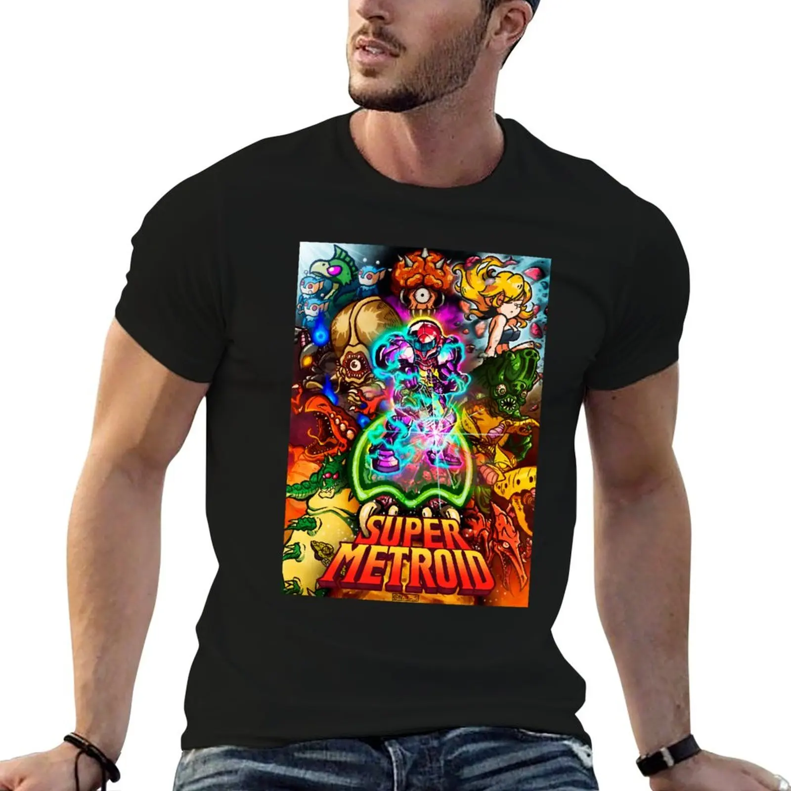 

Super Metroid Illustration T-Shirt plain Blouse heavyweights big and tall t shirts for men