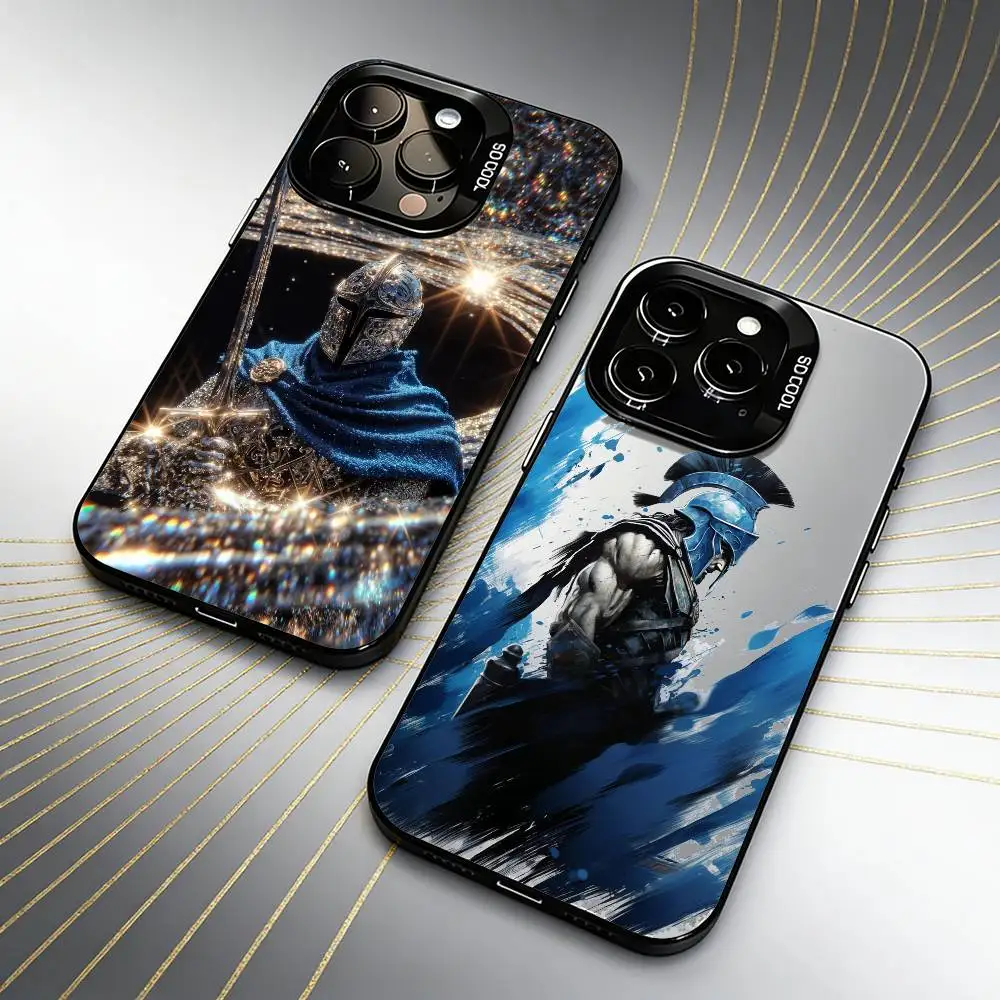 

Cool Spartan Phone Case For iPhone 16 17 15 14 12 13 Pro Max Black Color Shockproof Cover
