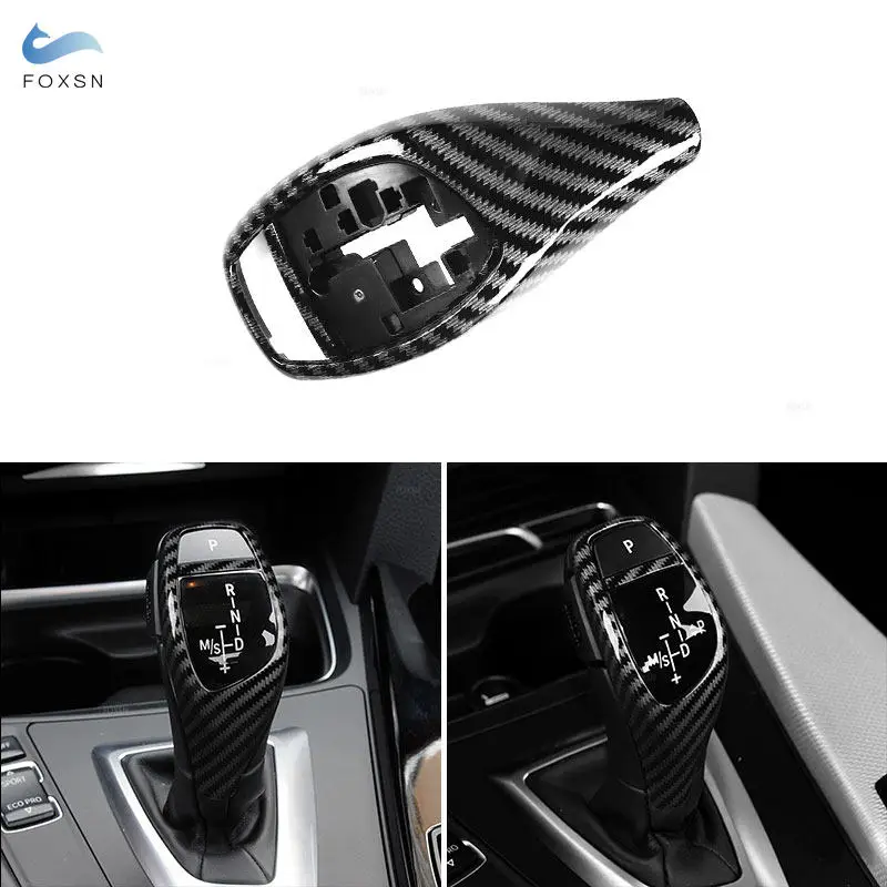 ABS Carbon Fiber Texture Gear Shift Head Cover Replacement For BMW F20 F21 F22 F23 F30 F31 F32 F34 F35 F36 X3 X4 X5 X6 F15 F16