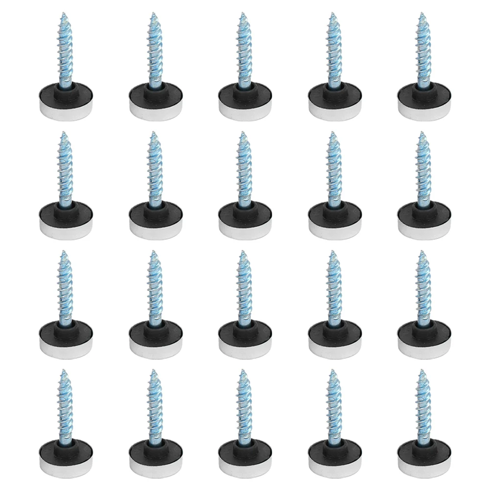 20pc Mirror Screw Set Strong Stainless Steel with Chrome Versatile Application for Mirrors Furniture Bathroom Panels and More